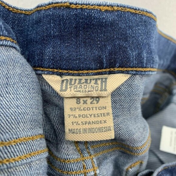 Duluth Trading Co Distressed Straight Leg Jeans Womens Size 8 Blue Denim 8x29 - Picture 3 of 12